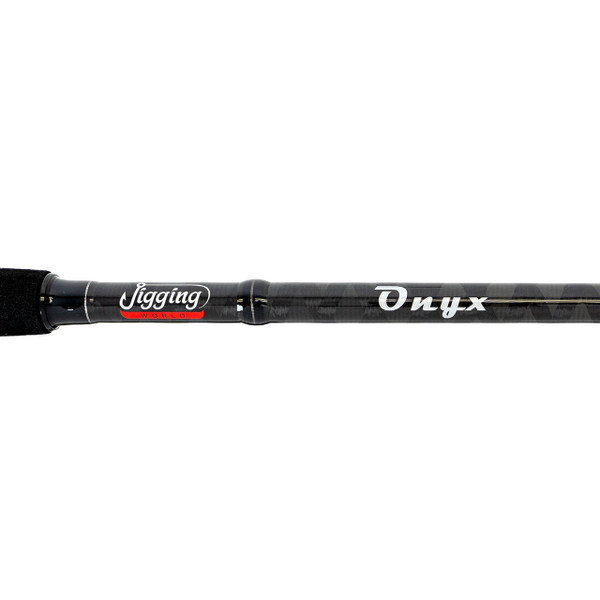 Jigging World Onyx Surf Rod close up of blank