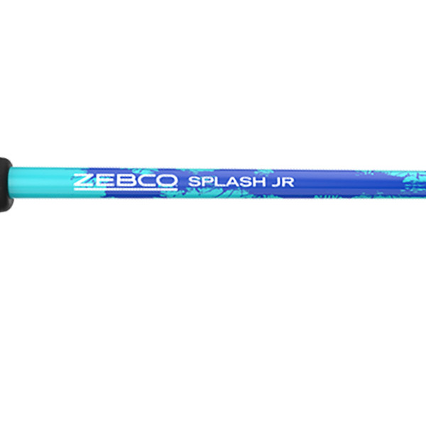 Zebco Splash Jr. Spincasting Combo fiberglass rod blank showing logo