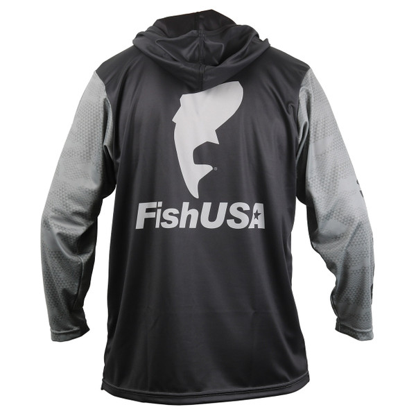 FishUSA Black Ops Hooded Performance Fishing Shirt back