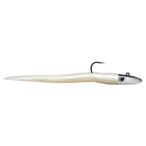 RonZ Lures Orignal Series Rigged Soft Bait color White Pearl