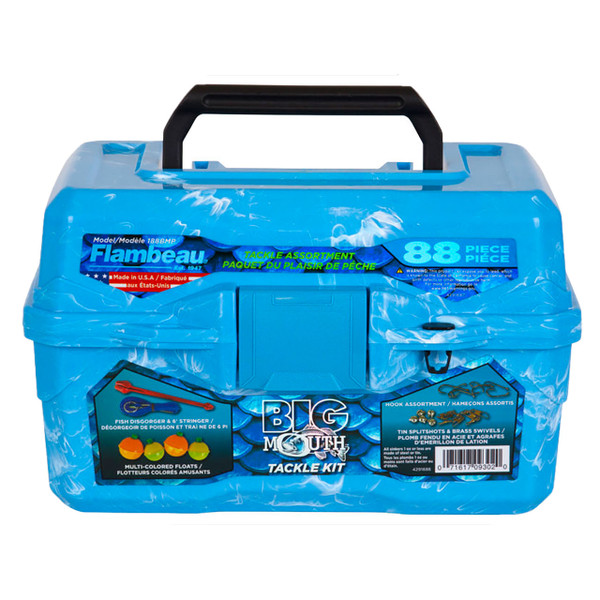 Flambeau Big Mouth Tackle Box Kit color Blue Swirl