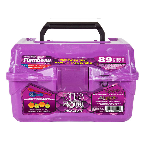 Flambeau Big Mouth Tackle Box Kit color Purple Swirl