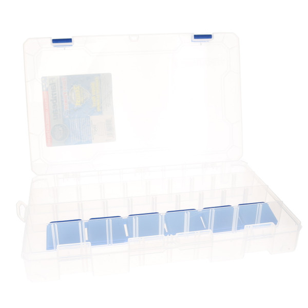 Flambeau Tuff Tainer Utility Boxes model 5007 open at an angle