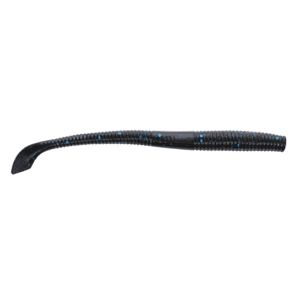 Yamamoto Kut Tail Worm color Black w/ Blue Flake