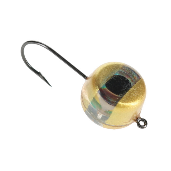 Fish Daddy Dirty Bomb Live Wire Gold Jig color Blinking Green