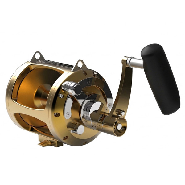 Avet EXW50 Two-Speed Lever Drag Conventional Reel color Gold Right Hand