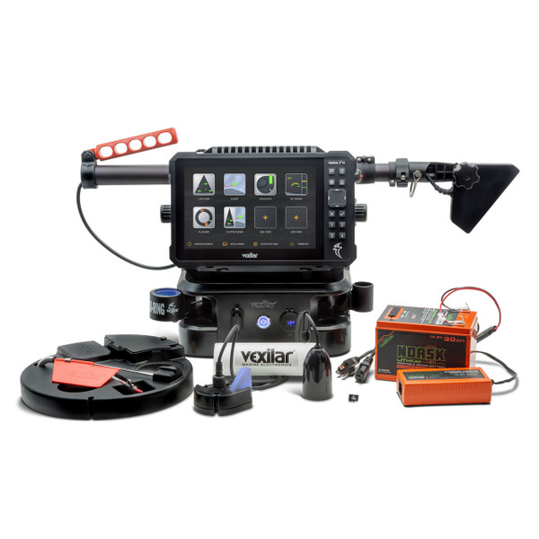Vexilar X-10 Live View Pro Bundle showing everything that is included