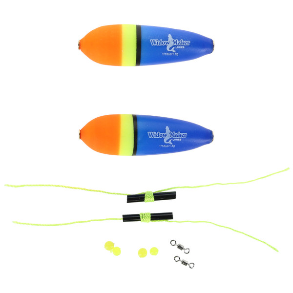 Widow Maker Lures GuideLine Slip Floats size 1/16 oz. with all included beads, slips and swivels