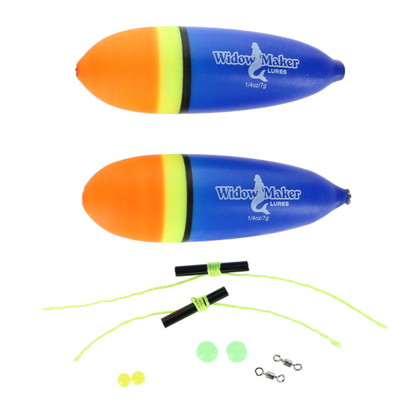 Widow Maker Lures GuideLine Slip Floats size 1/4 oz. with all included beads, slips and swivels