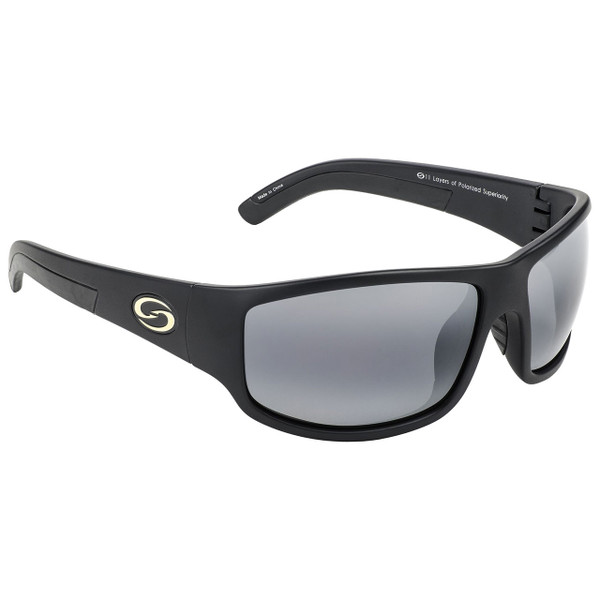 Strike King S-11 Optics Polarized Sunglasses SG-S1174 Bi-Gradient Gray Mirror; Caddo - Matte Black
