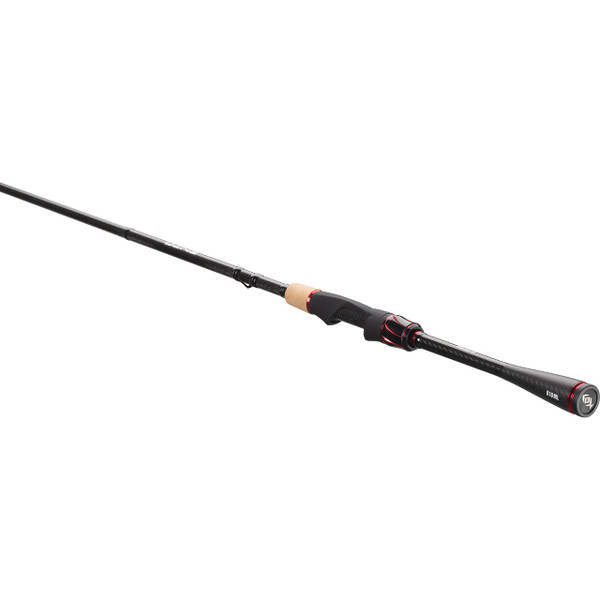 13 Fishing Enzo Spinning Rod model ENZOS69M-XF handle type A close up of handle