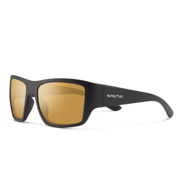 Suncloud Eyewear Sculpin Polarized Sunglasses Matte Black - Polarized Sienna Mirror