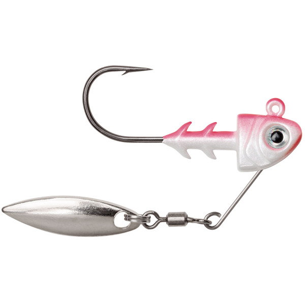 VMC Tungsten Microscope Flash Underspin Jig Head color Pink Pearl
