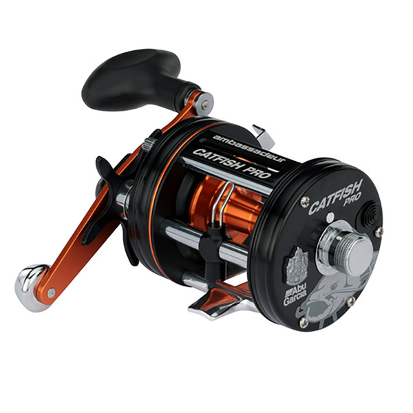 Abu Garcia Ambassadeur Catfish Pro Round Casting Reel front side view