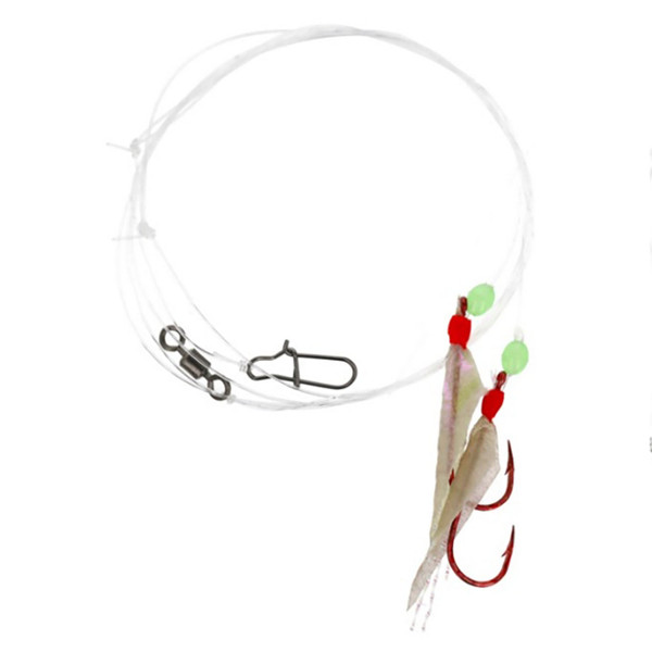 Eagle Claw Perch Fly Rig color Pearl Wing - Red Head