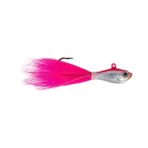 Eagle Claw Lazer Sharp Fish-Head Bucktail Jig color Pink