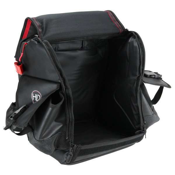HD Innovations Shuttle Bag at an angle while open