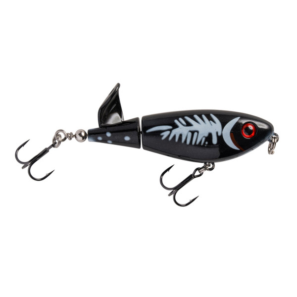 Heddon Spin'N Image Jr. Topwater Lure color Black White Herring