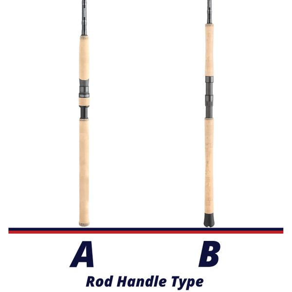 Shimano Talavera D Inshore Spinning Rod handle A and handle B comparison