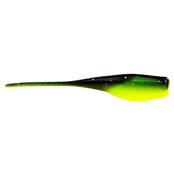 Strike King Mr. Crappie Lightning Shad Soft Bait color Tuxedo Black Chartreuse