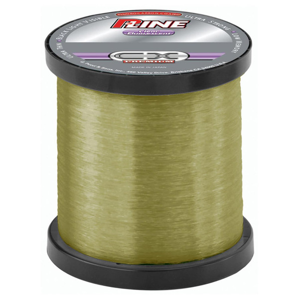 P-Line CX Premium Fluorocarbon Coated Line in Moss Green