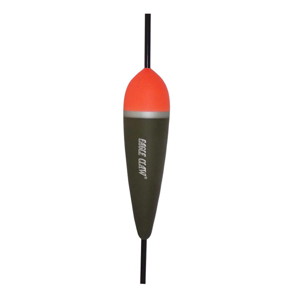 Eagle Claw Balsa Steelhead Floats with deep green color and a hi-vis orange top