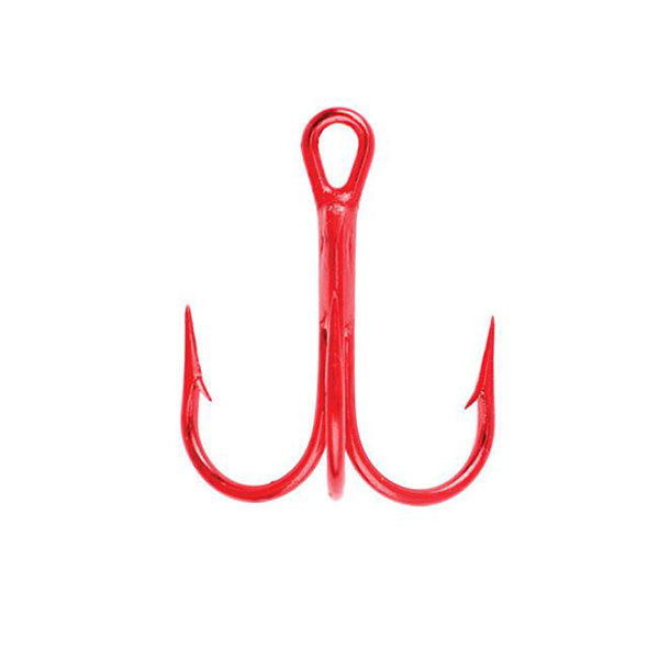 Eagle Claw L934 Lazer Sharp 3X Round Bend Treble Hooks Red finish