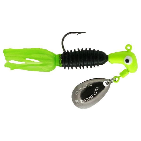 Road Runner Crappie Tamer Jigs color Chartreuse-Black-Chartreuse Sparkle