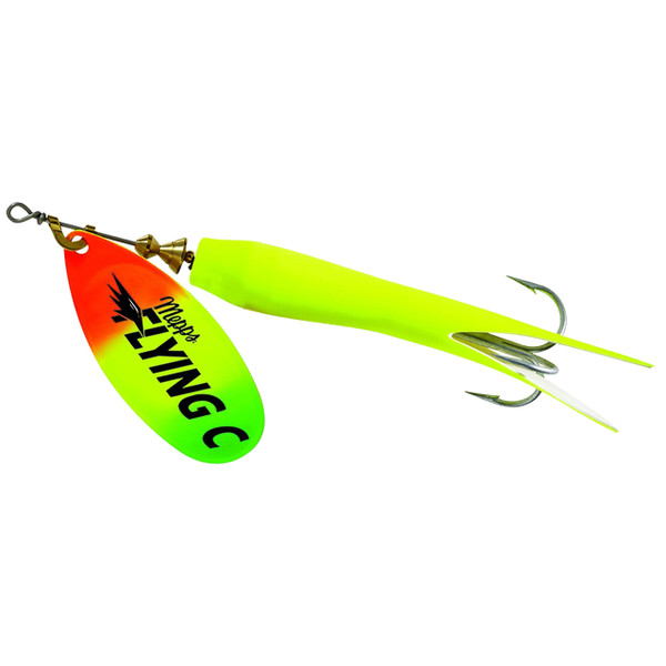 Mepps Flying C Spinner color Hot Chartreuse Hot Firetiger