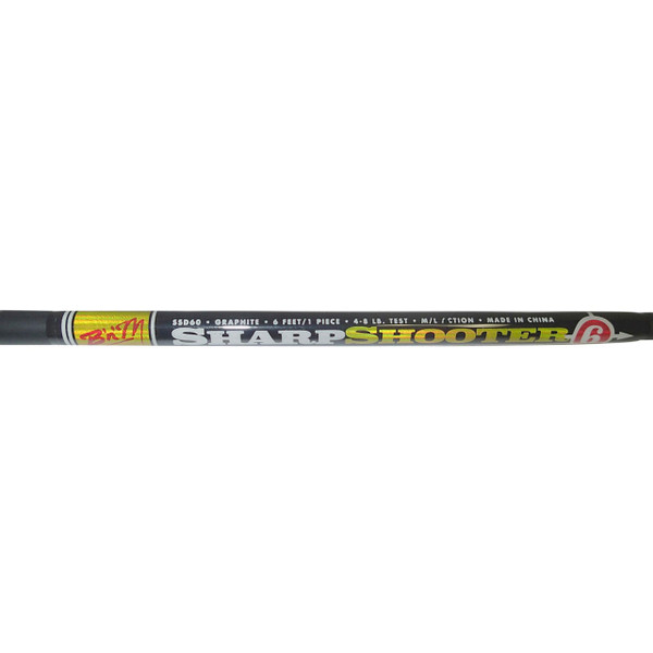 BnM Fishing SharpShooter SIX Spinning Rod close up of blank showing logo