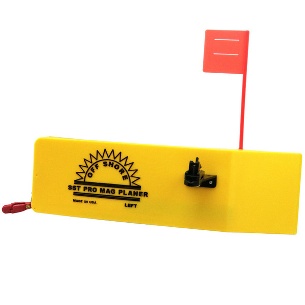 Off Shore Tackle SST Pro Mag Planer Board Left with raised flag