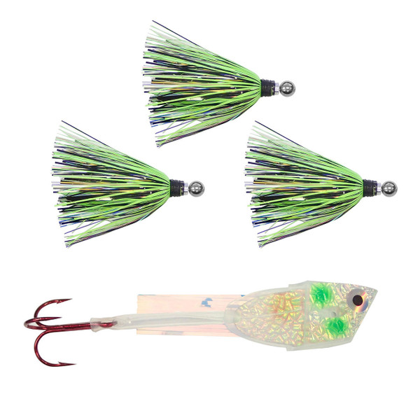 Dreamweaver Cut Bait Meat Head Rig color Chrome UV Two Face