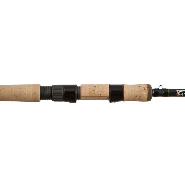 G. Loomis IMX-PRO Bass Spinning Rod model IMX PRO 822S DSR close up of handle