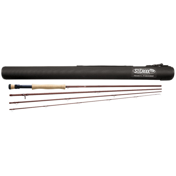 St. Croix Imperial USA Fly Rod next to case