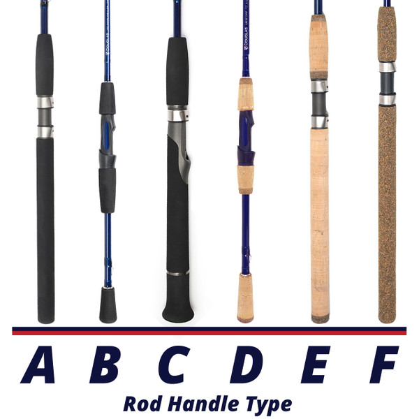 Douglas LRS Spinning Rod handle comparison chart