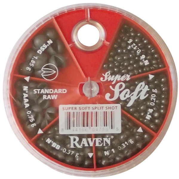 Raven Super Soft Split Shot Dispenser color Raw Gray