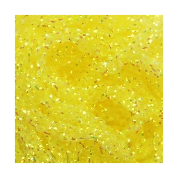 Hareline Dubbin Dyed Pearl Diamond Braid color Yellow