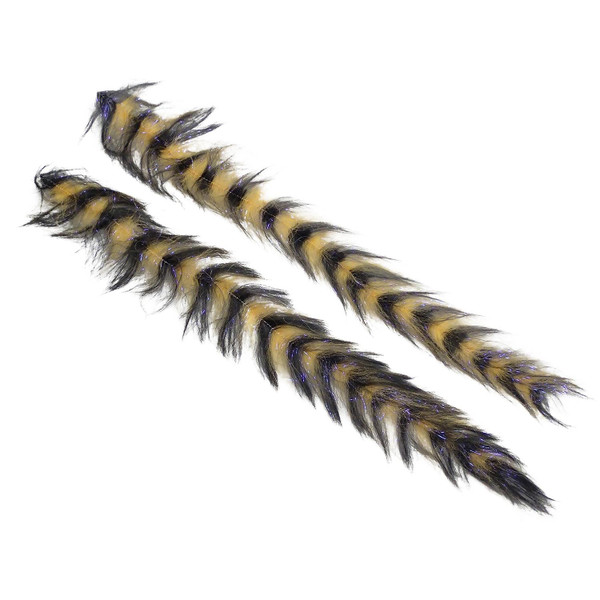 Just Add H20 Polar Fiber Streamer Brush color Camel-Black showing both strands
