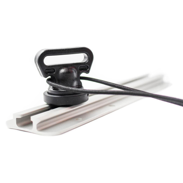 YakAttack Track Mount Vertical Tie Downs with bungee cord color Black 