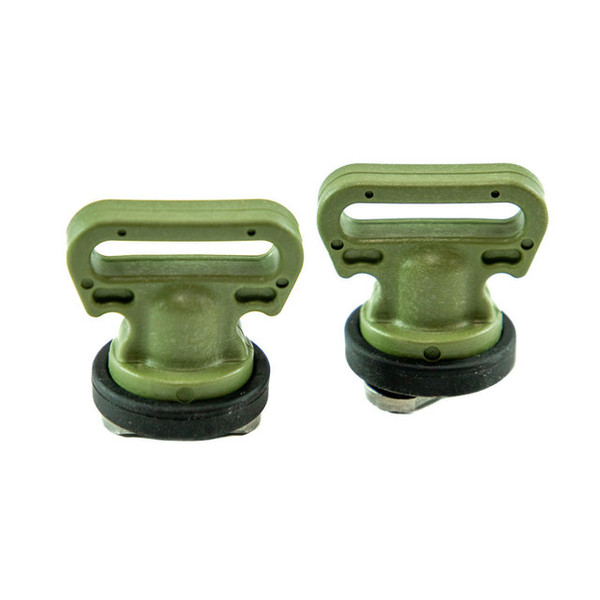 YakAttack Track Mount Vertical Tie Downs Olive Green