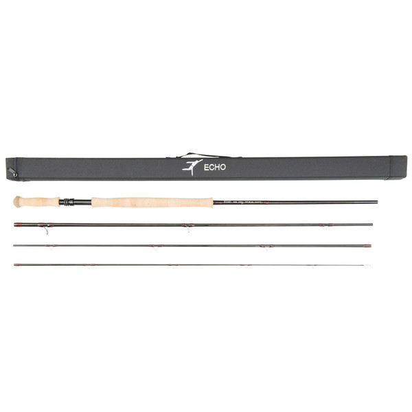 Echo King Spey Fly Rod next to tube