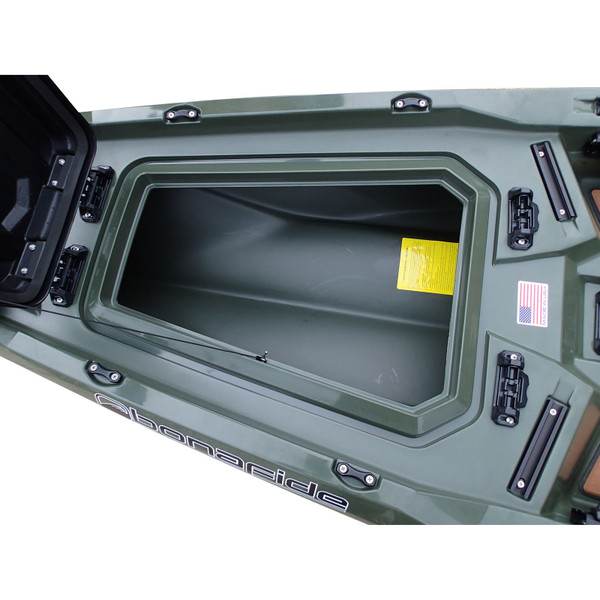 Bonafide SS127 Sit-On-Top Fishing Kayak opened Forward Hatch