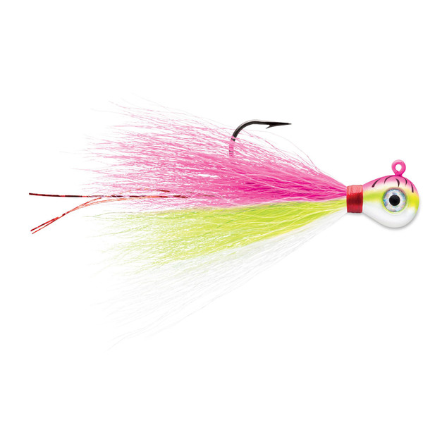 Fusion19 Bucktail Jigs 4 Oz - Pink Fishing Lures For Saltwater & Freshwater