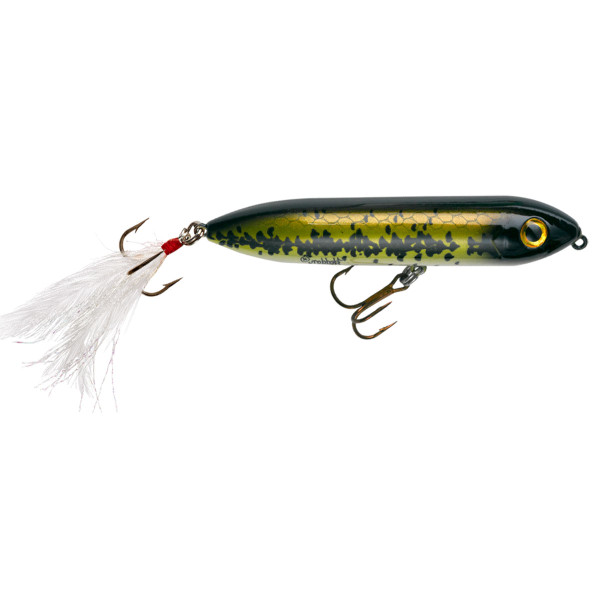 Heddon Feathered Super Spook Jr. Topwater Bait Baby Bass
