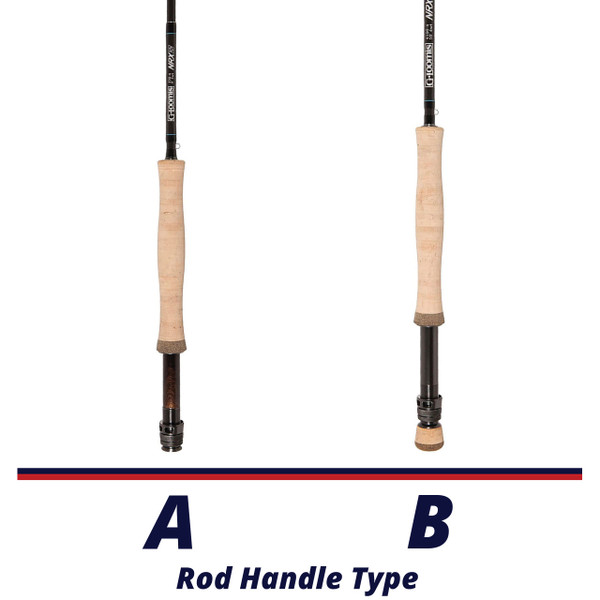 G. Loomis NRX+ Freshwater Fly Rod handle comparison chart