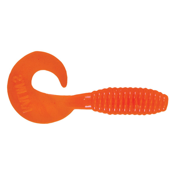 Kalin's Lunker Grub Soft Bait color Fluorescent Orange