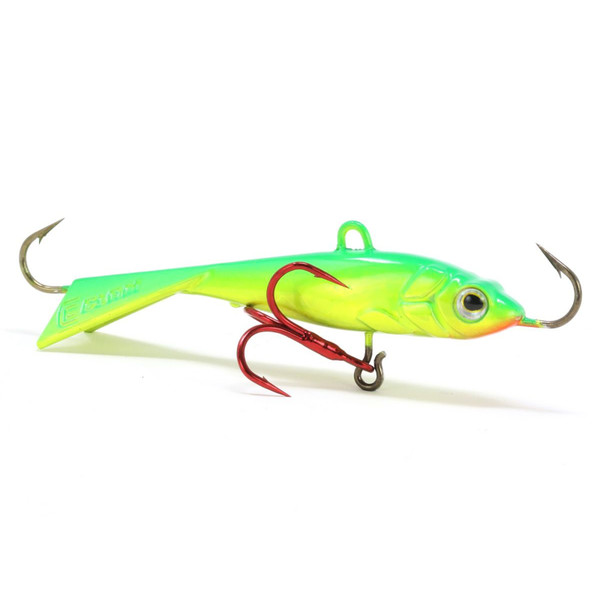 Clam Tikka Mino Jigging Lure color Chartreuse Lime Holographic