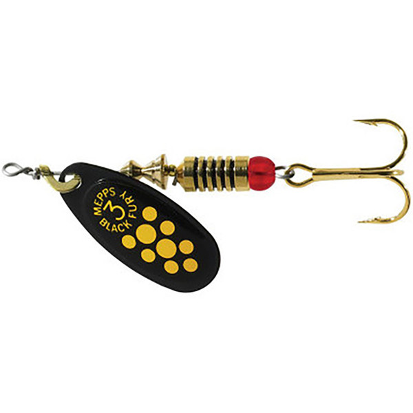 Mepps Black Fury Spinner color Yellow Dots model BF3 Y