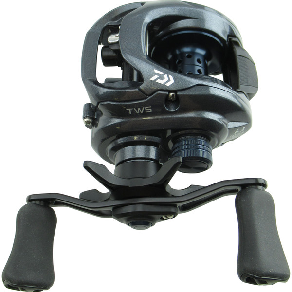 Daiwa Tatula CT Casting Reel Top Down Handle Side View of Left Hand Retrieve Model