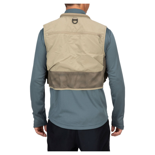 Simms Men's Tributary Fishing Vest full rear view